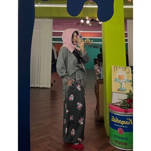 九0315韩国东大门休闲长裤 8751723复古直邮知性甜美欧美 区abcd