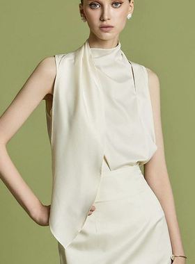 六0813韩国正品din-t-65834 背心区简约夏季百搭正品优雅休闲简洁