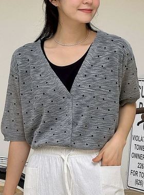 六0813韩国正品69209 针织衫区甜美独特秋夏潮流韩版浪漫可爱简约