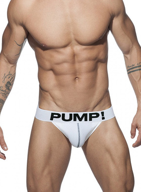 pump!镂空印花网孔透气青年运动潮男士人生T裤双丁字内裤衩子头