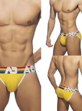 ADDICTED炫丽七彩6色青年运动潮流男士人生高叉小三角内裤衩子头