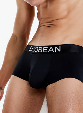 SEOBEAN希宾冰丝双层囊袋青年潮流男士人生四脚平角内裤衩子头