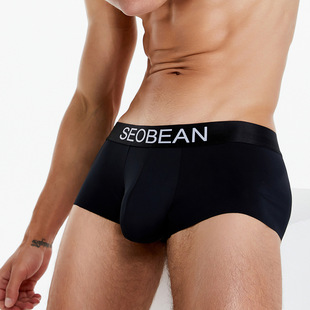 SEOBEAN希宾冰丝双层囊袋青年潮流男士人生四脚平角内裤衩子头