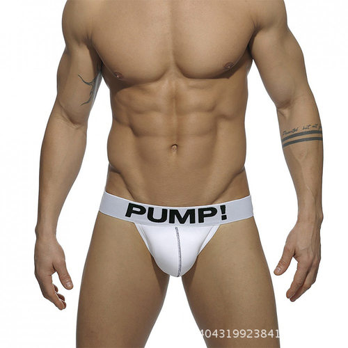 pump!棉质镂空印花透气青年运动潮男士人生T裤双丁字内裤衩子头