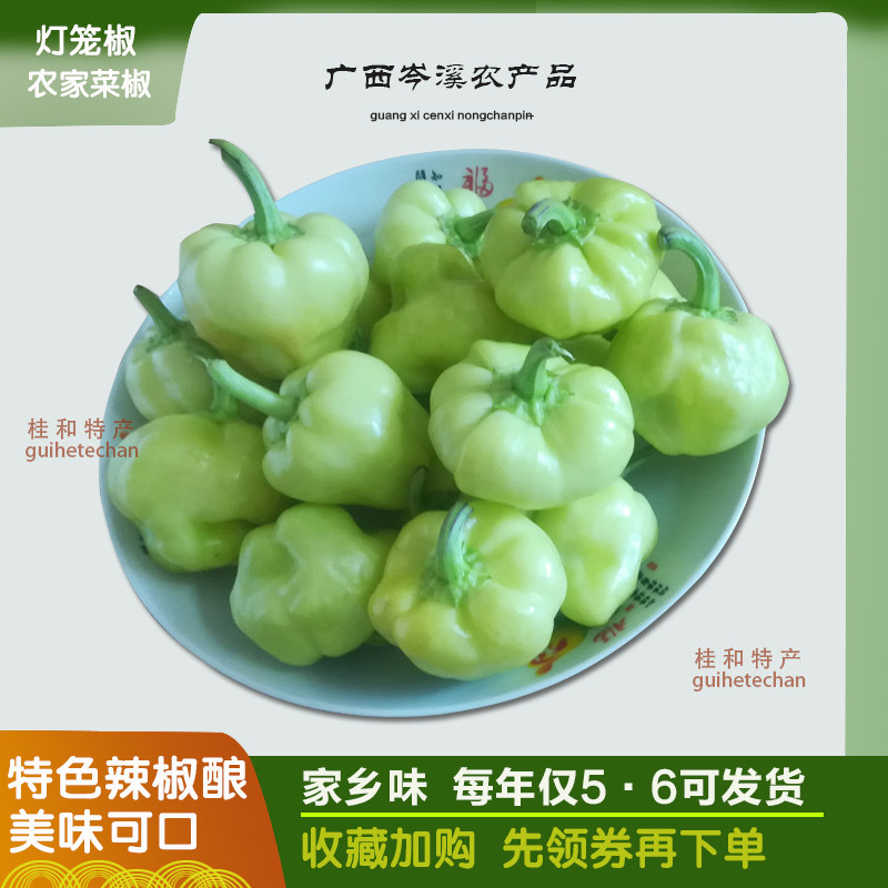 广西梧州岑溪新鲜甜椒农家菜椒辣椒酿白玉辣椒七彩椒2斤