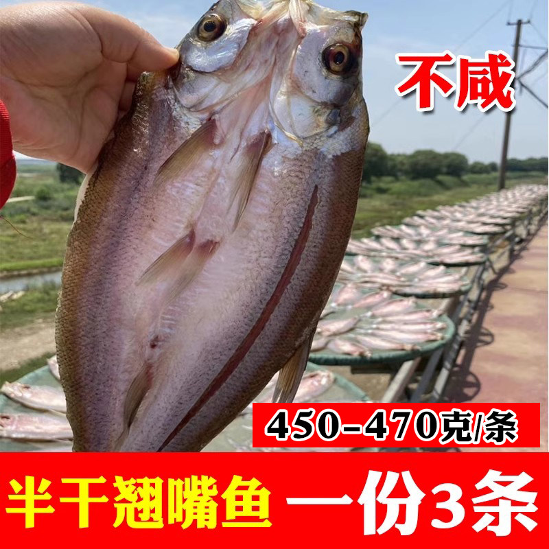 阳干大白刁翘嘴鱼低盐腌制湖南特产岳阳风干鱼阳干刁子鱼不咸肉嫩