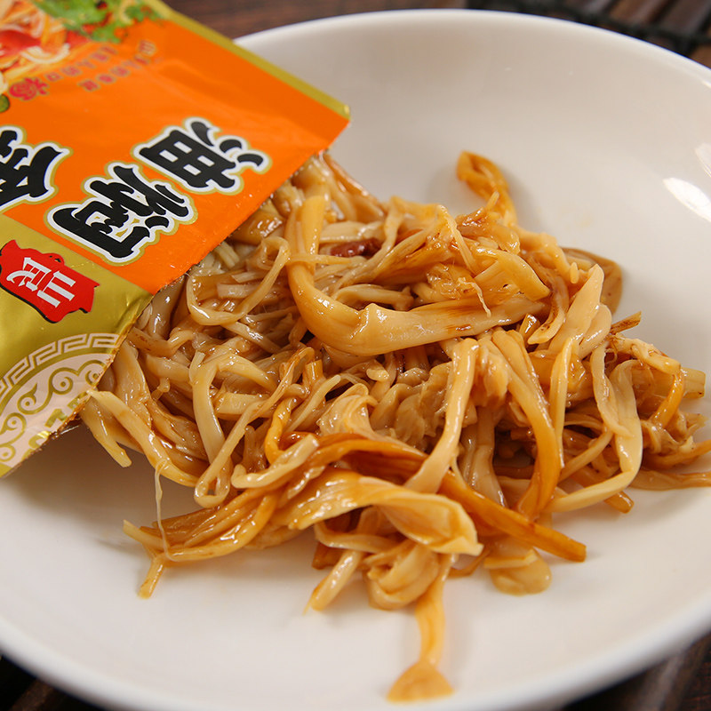 油焖金针菇开袋即食红油小包装零食温州不辣的开胃咸菜商用下饭菜