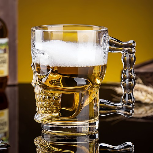 青苹果带把精酿酒吧玻璃水杯