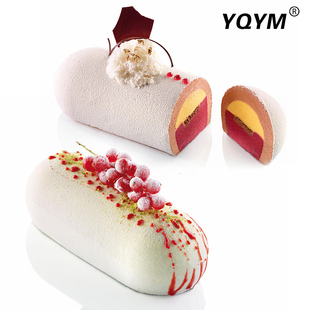 YQYM/艺强一鸣 胶囊椭圆形慕斯模具硅胶 小黄人法式点心5-6-8连模