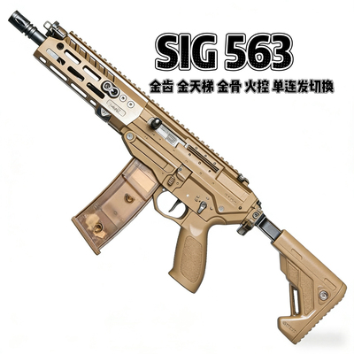 战鹰SIG563西格绍尔金齿金骨火控发射器真人cs电动连发回弹玩具枪