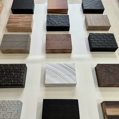 芃福肌理板高定实木碳烧板