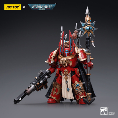 JOYTOY暗源战锤40K混沌星际战士 终结者护甲巫师领主可动兵人1:18