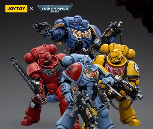 JOYTOY暗源战锤40KU团帝拳圣血狼团仲裁者1：18可动兵人模玩手办