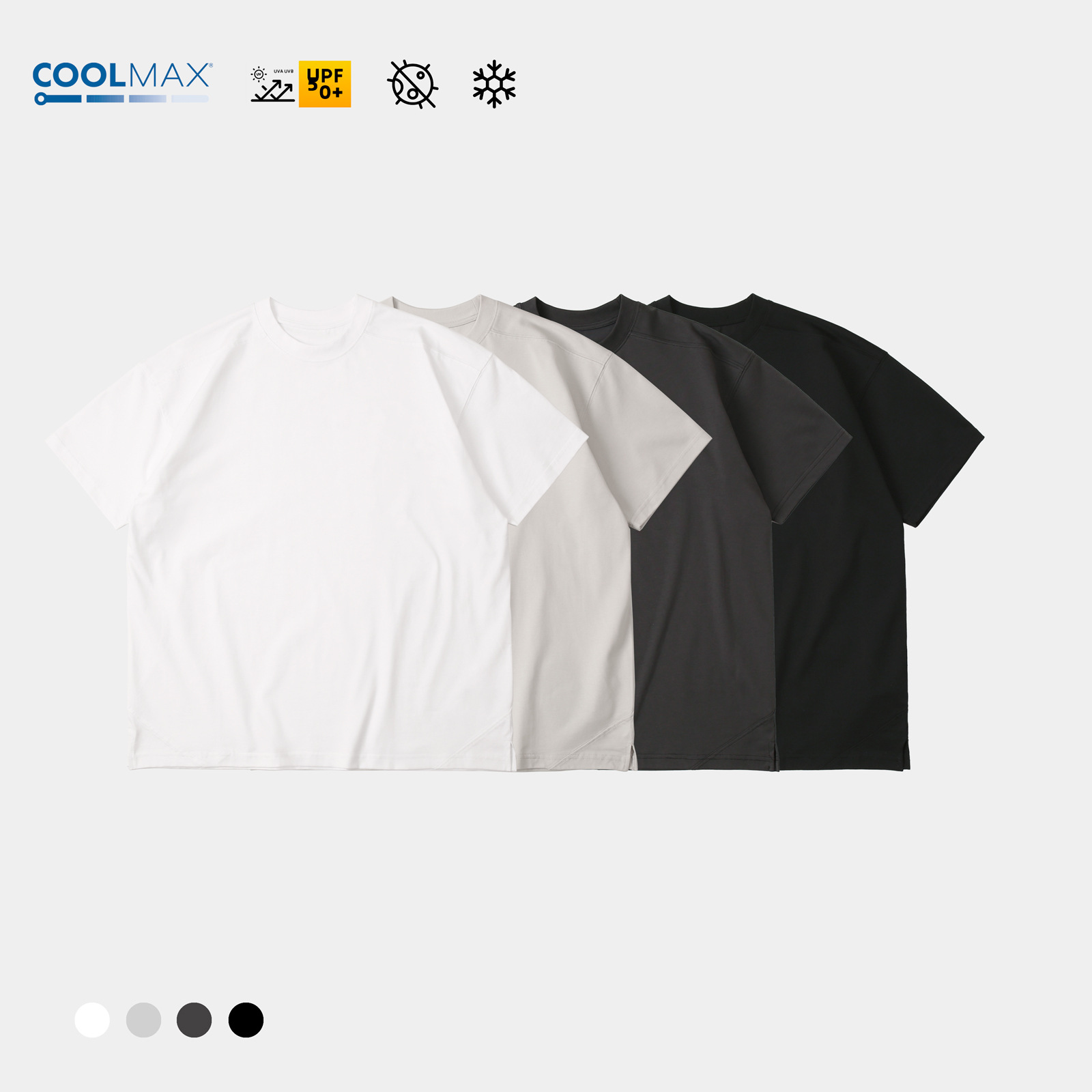 COOLMAX棉混纺凉吸湿排汗短袖T恤