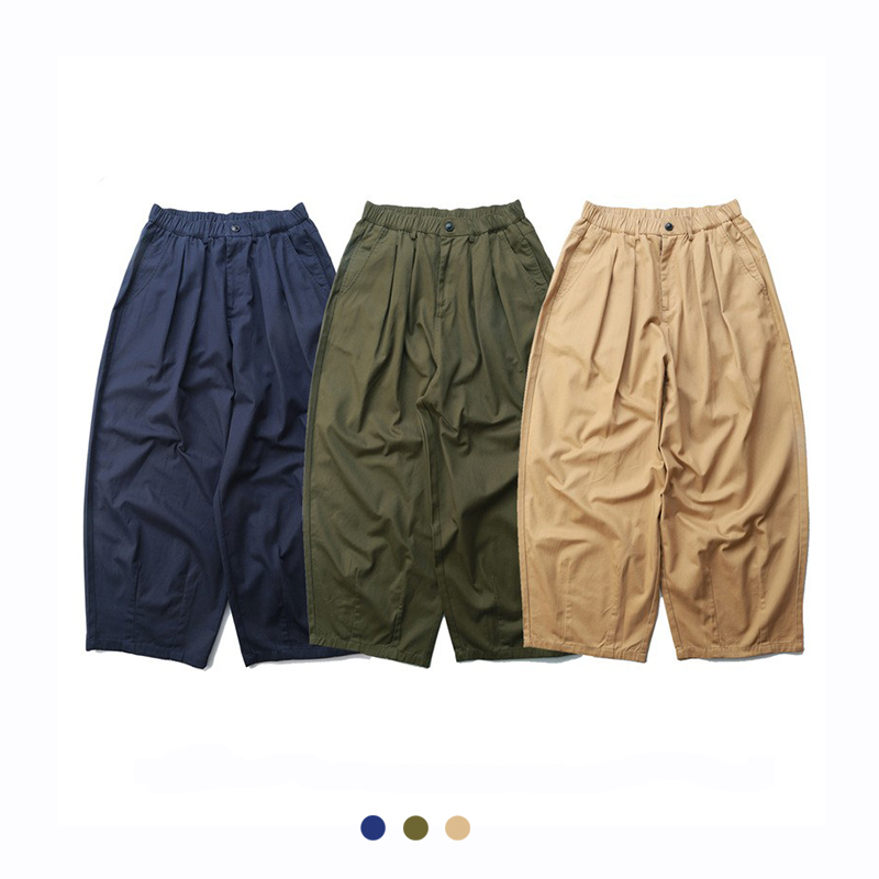 阿美咔叽超宽松阔腿裤工装裤长裤