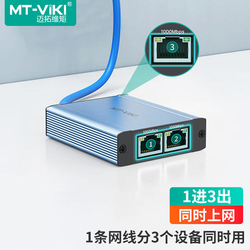 迈拓维矩RJ45网线分线器1分3
