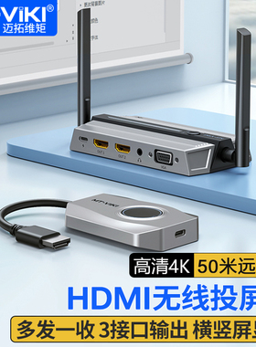 迈拓维矩WX08 hdmi无线投屏器高清4K视频会议无线收发器vga投影仪