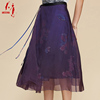 TANGY/ Providence Summer wear New products Market Same item Gauze printing Drawstring mulberry silk Mid length version skirt