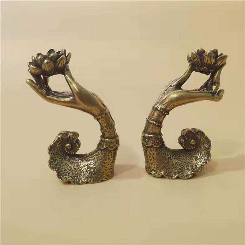 古玩杂项收藏仿古香插一炷香香炉黄铜工艺品桌面摆件创意礼品