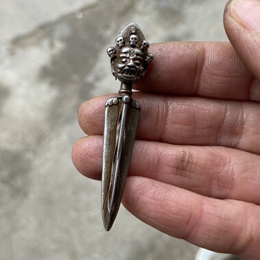仿古藏式天铁金刚橛金刚杵藏式普巴杵挂件吊坠