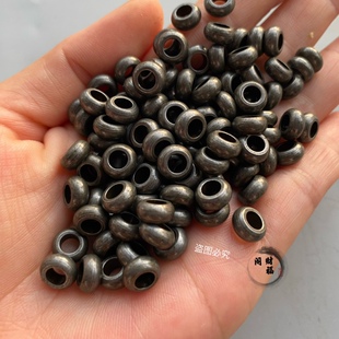 复古藏式天铁文玩手串项链散珠隔片隔珠圆珠DIY文艺式配件单个价