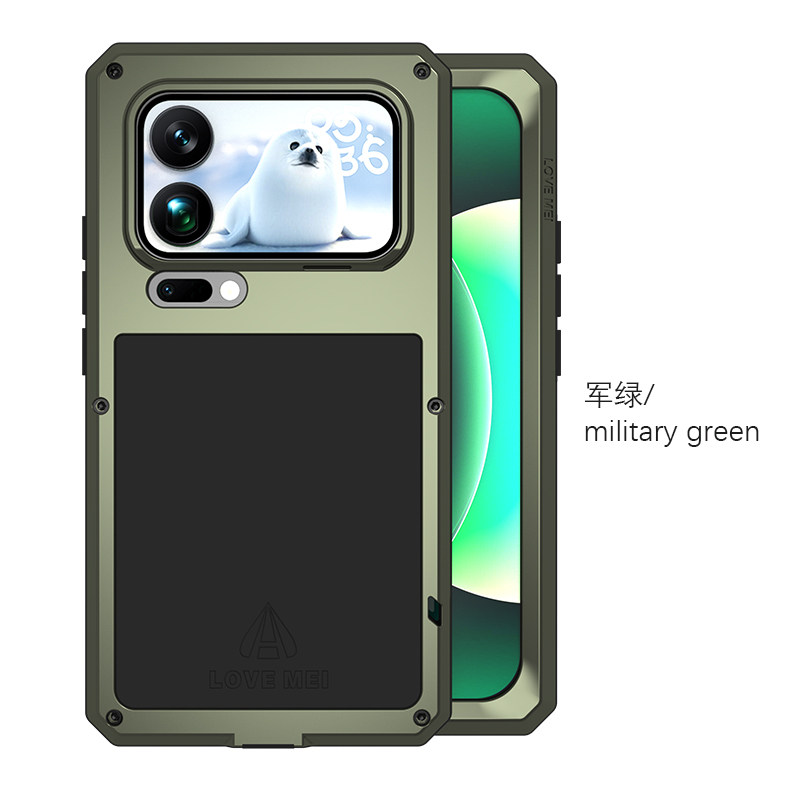 适用于小米17 15 14 13 11 10 Pro Max手机壳三防金属保护套华为全包边防摔壳潮男
