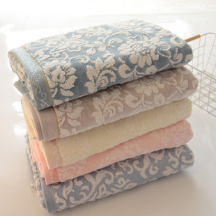 出口日单原单 加厚全棉无捻浮雕割绒浴巾120*60cm洗澡大毛巾吸水