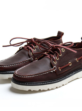 厚底日系皮鞋男真皮圆头乐福鞋工装鞋马丁靴男高帮P,SEBAGO帆船鞋