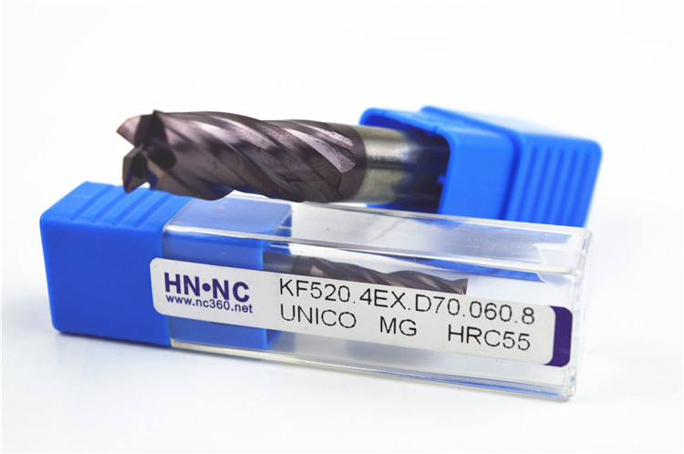 海纳KF520泛硬4刃超微粒钨钢立铣刀数控CNC涂层合金立铣刀