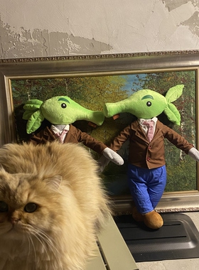 Heleworld植物大战僵尸豌豆僵尸毛绒玩具手工制作限量收藏