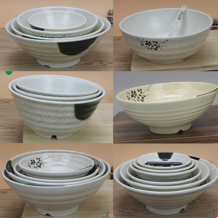 泡面碗味千拉面碗汤碗大号日式餐具塑料密胺仿瓷麻辣烫碗包邮便宜