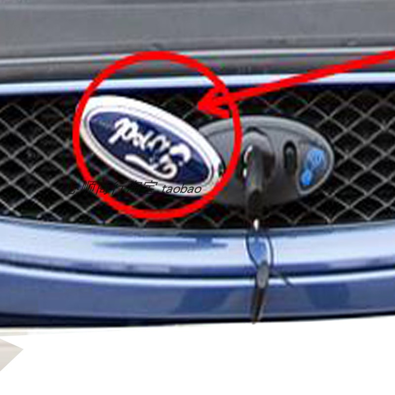 适配05-14款经典福克斯前中网标志格栅标志字母车标车头标志卡扣