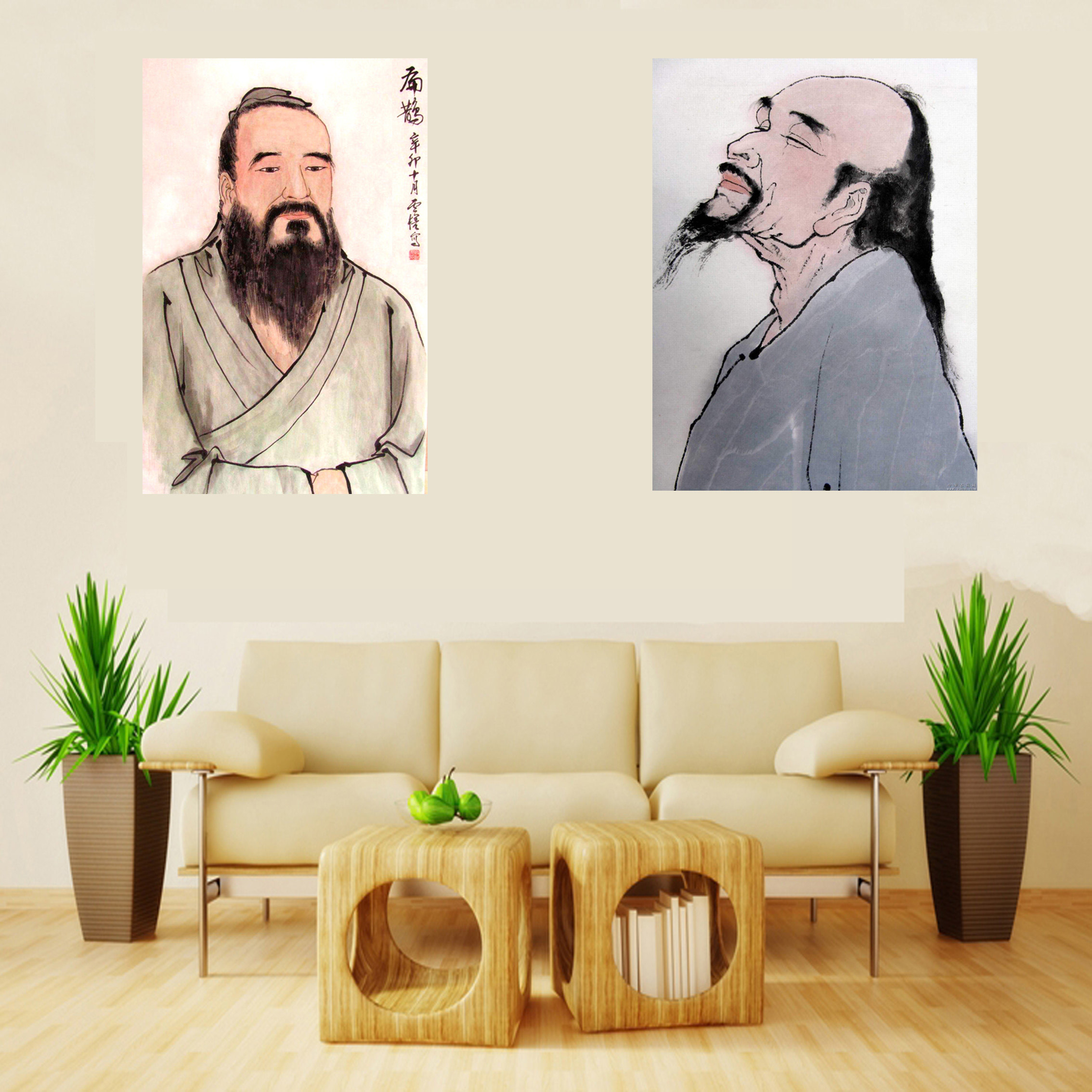 海报装饰画 美图贴画 墙纸贴图 医学名医华佗扁鹊李时珍背胶壁纸