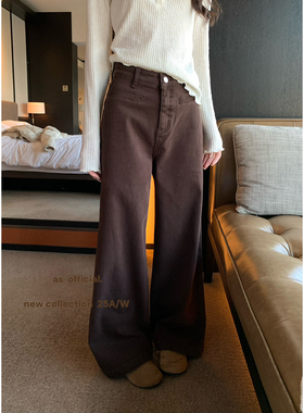 AS OFFICIAL-腿瘦直筒不贴腿•怒推N次假口袋设计直筒牛仔裤50239