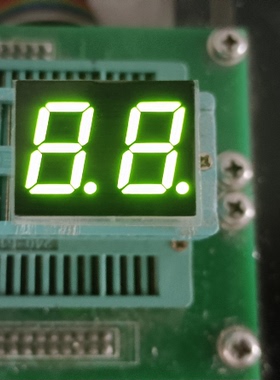 0.5英寸双位静态高亮黄绿光数码管5202AG/5202BG 共阴/共阳5022AB