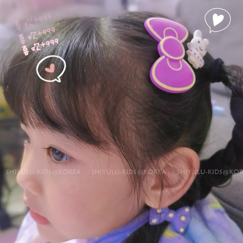 韩进口儿童蝴蝶结扣夹碎发夹边夹