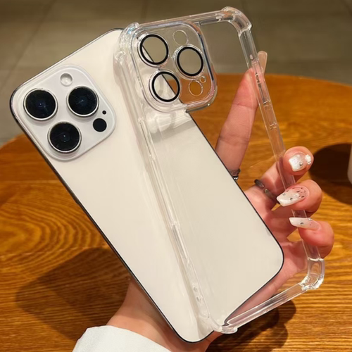 适用苹果17ProMax 17e Air护眼防摔16e四角加厚iPhone15Plus保护套XSMAX 14精孔11气囊12透明13手机壳8P 7G
