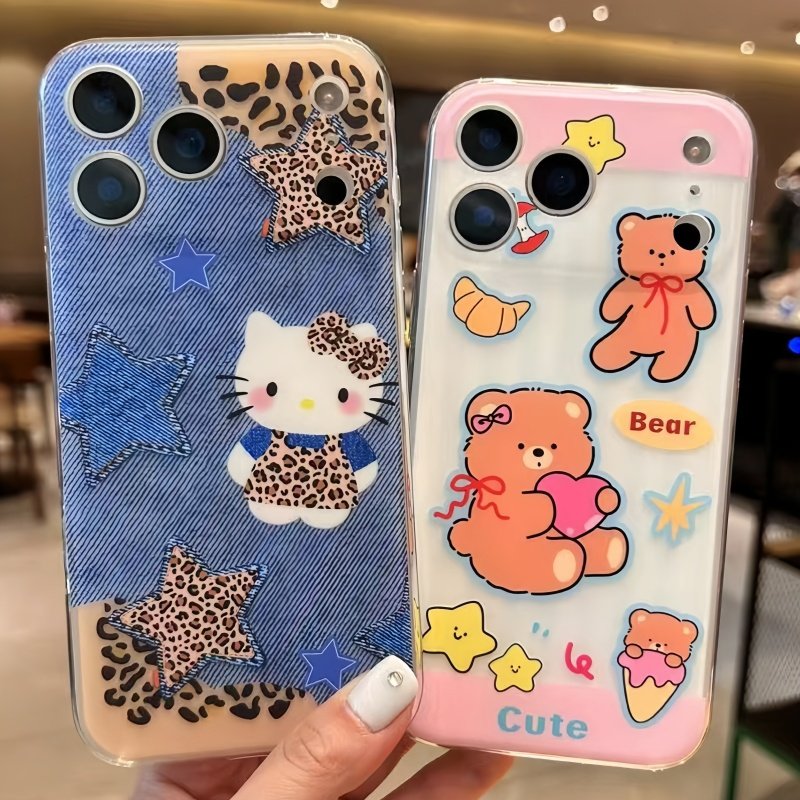 适用苹果17ProMax 16Pro星梵客面包壳卡通彩绘15Pro防摔14肤感手机壳iPhone17磨砂imd 13ProMax保护套16