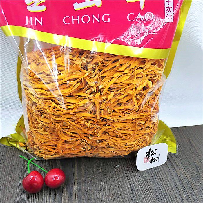 虫草花蛹虫草正品排草北虫草子实体孢子头农家干货泡茶煲汤500g