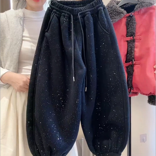 【元旦·新年款】2026年元旦·新年款儿童韩版薄绒细闪满天星裤子