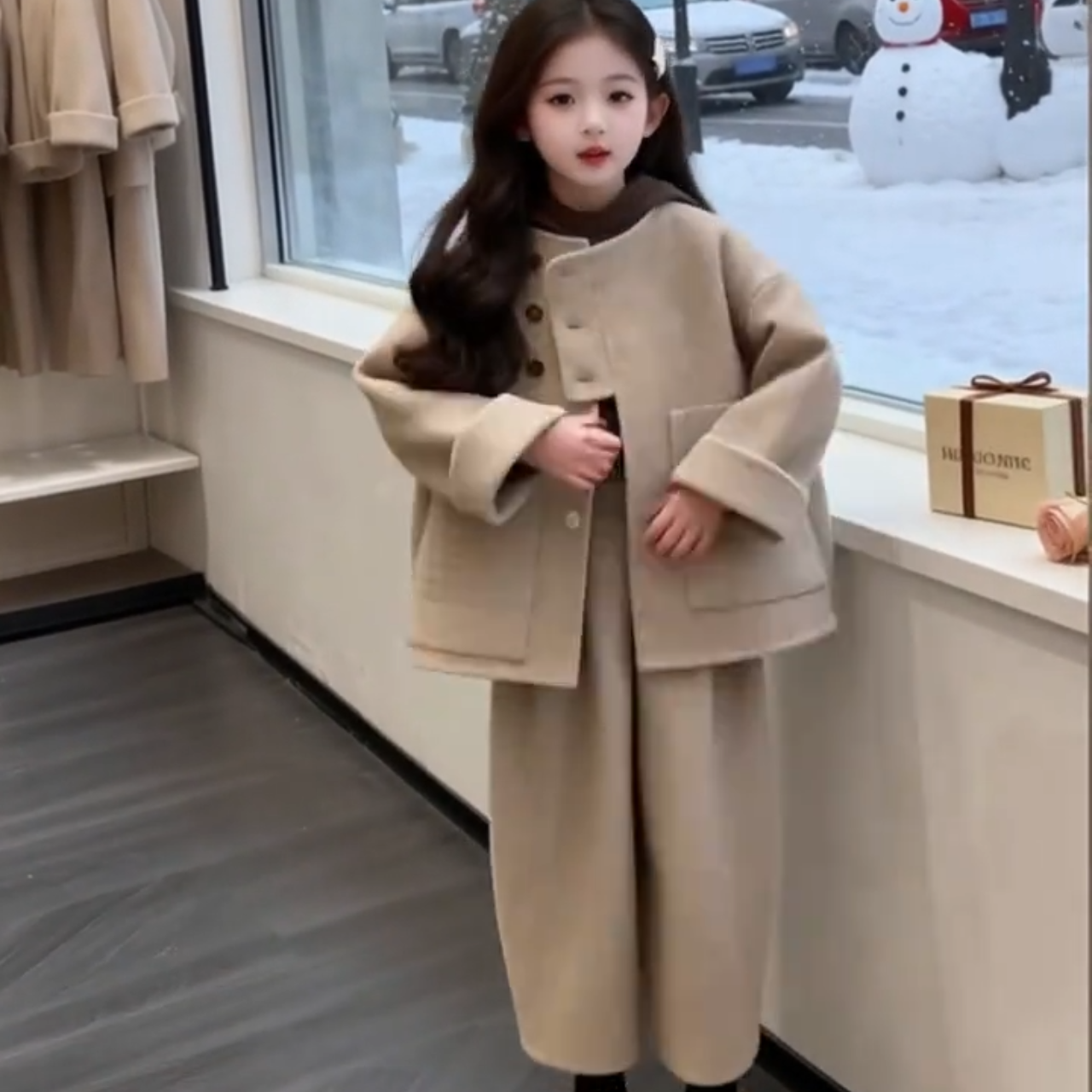 男女童冬季毛呢百搭网红帅气套装2025新款儿童时髦加厚加绒俩件套,童装/婴儿装/亲子装,套装,淘宝优惠券,粉丝福利购,淘宝优惠卷