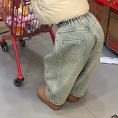 一体加厚绒亮闪闪裤 子 火出圈 满钻爆闪牛仔裤 璀璨星闪 2026