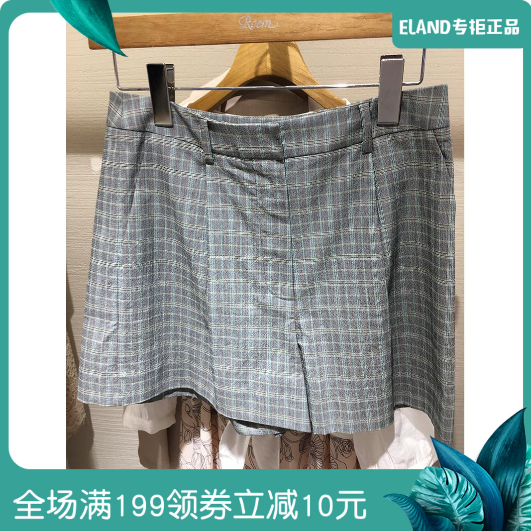 女士时尚复古风格纹短裤专柜现货