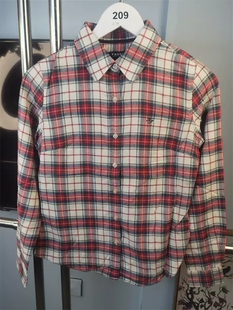 清仓春秋季全棉学院风淑女格纹衬衫长袖纯棉舒适格子女式衬衣