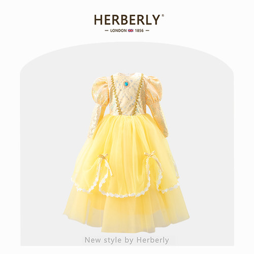 贝尔公主裙女童万圣节生日礼服