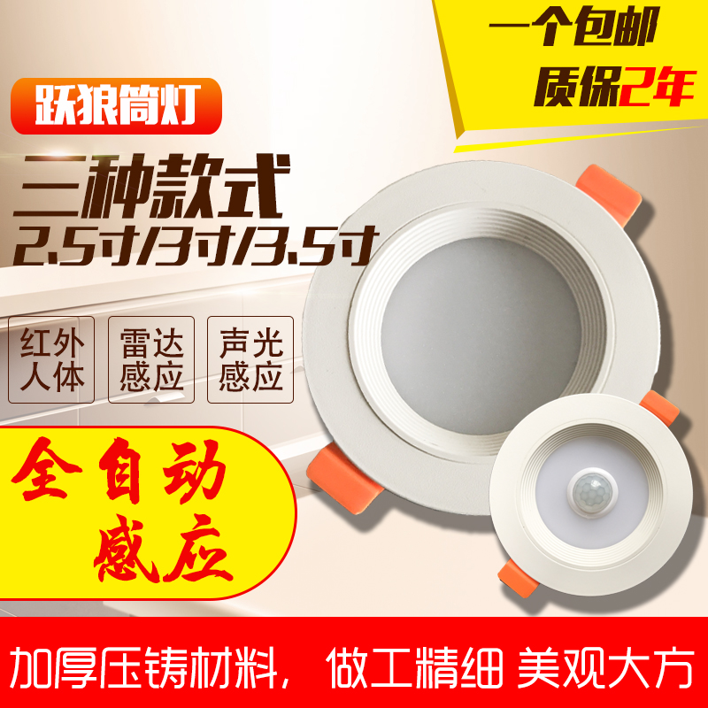 雷达声光控感应过道楼梯楼道LED