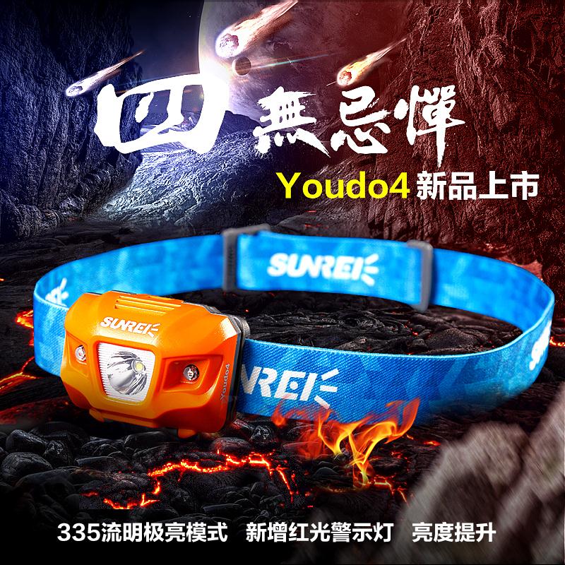 强光户外头灯山力士干电池