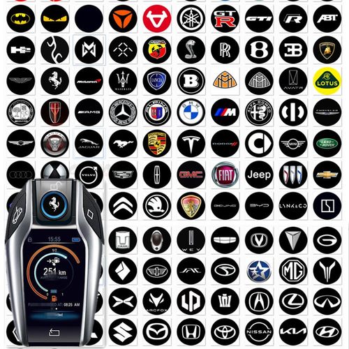 适用于液晶车钥匙遥控车标水晶滴胶各种名车豪车LOGO贴标11mm标志