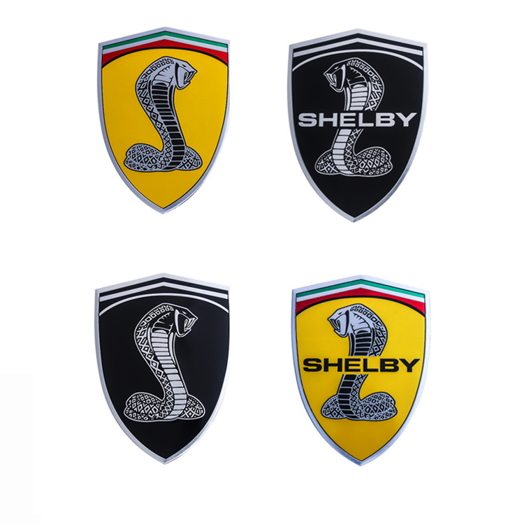 适用叶子板SHELBY车标 福特野马眼镜蛇 道奇蝰蛇 尾标 改装装饰贴