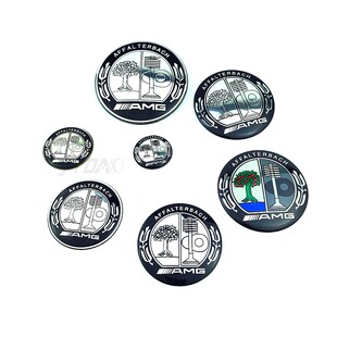 适用改装奔驰AMG苹果树 金属车标65mm 29mm 75mm有弧度52mm滴胶标